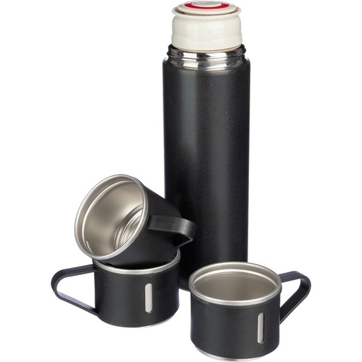 Termos 420 ml, trzy kubki 150 ml VA195-03 - czarny