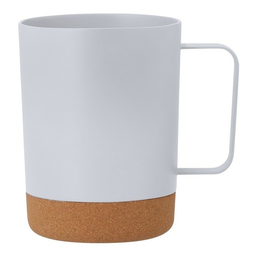 Kubek 400 ml z korkowym elementem VA256-02 - bialy