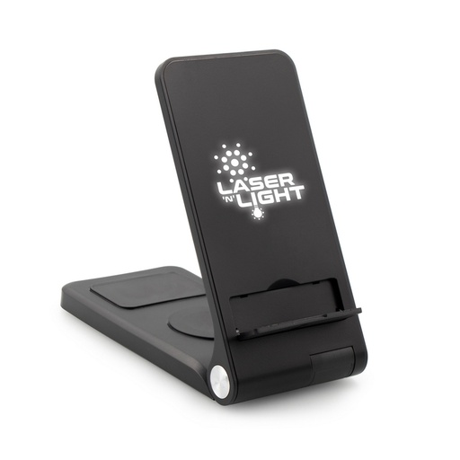 [VA124-03] Ladowarka bezprzewodowa 15W Exclusive Collection, 3 w 1, stojak na telefon | Zita VA124-03 - czarny