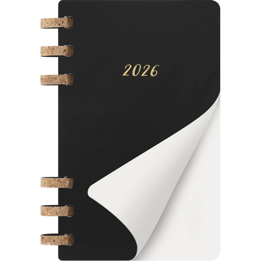 Spiralny kalendarz MOLESKINE VM790-03/2026 - czarny