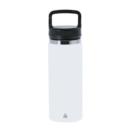 Butelka termiczna 550 ml ze stali nierdzewnej z recyklingu VA673-02 - biały