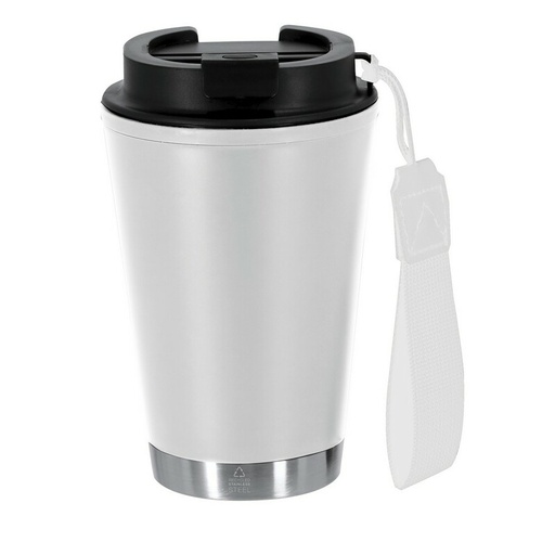 Kubek termiczny 300 ml ze stali nierdzewnej z recyklingu VA680-02 - bialy