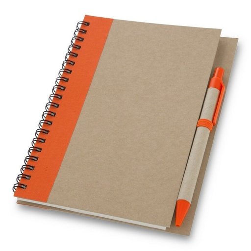 Notatnik ok. A5 z długopisem | Salvatore V2389-07 - pomarańczowy