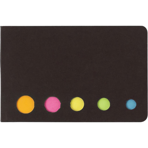 Zestaw do notatek, karteczki samoprzylepne V2570/A-03 - czarny