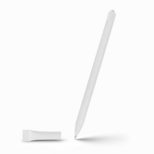 [V1630-02] Długopis ze zrolowanego papieru z zatyczką | Debra V1630-02 - biały