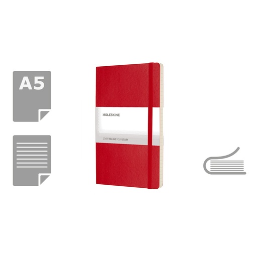 MOLESKINE Notatnik ok. A5 VM303-05 - czerwony