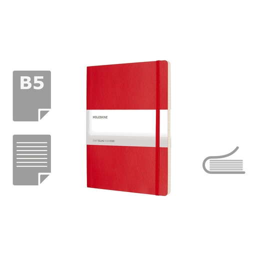 MOLESKINE Notatnik ok. B5 VM401-05 - czerwony