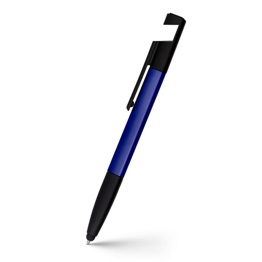 Długopis wielofunkcyjny, czyścik do ekranu, linijka, stojak na telefon, touch pen, śrubokręty V1849-04 - granatowy