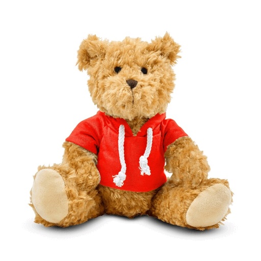 Miś pluszowy z bluzą V7320-05 - czerwony