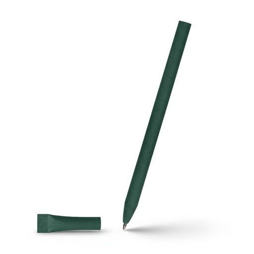 Długopis ze zrolowanego papieru z zatyczką | Brittany V1969-06 - zielony