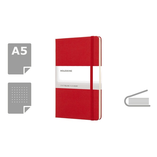 MOLESKINE Notatnik ok. A5 VM309-05 - czerwony
