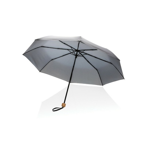 Maly bambusowy parasol 20.5" AWARE™ RPET P850.572 - szary
