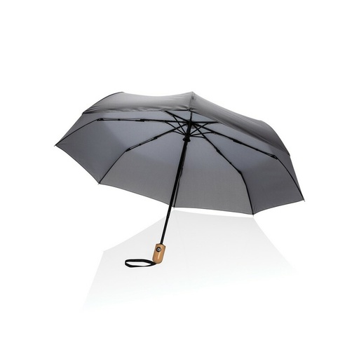Bambusowy parasol automatyczny 21" AWARE™ RPET P850.612 - szary