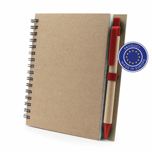 [V9000-05] Notatnik A6 z długopisem | Sidney V9000-05 - czerwony