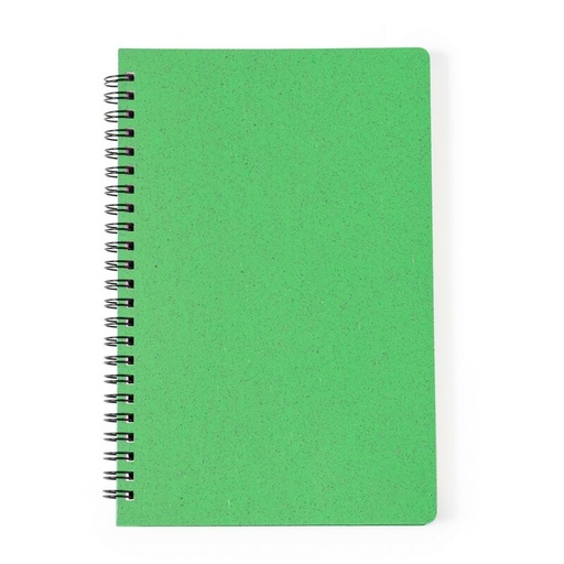 Notatnik ok. A5 ze slomy pszenicznej V0275-06 - zielony