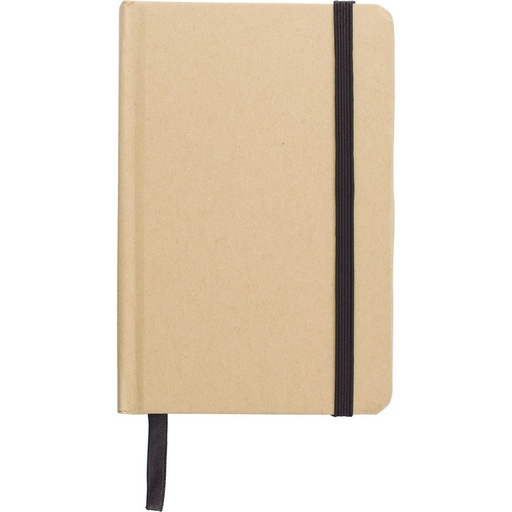 Notatnik A6 z papieru kraftowego z recyklingu V1164-03 - czarny