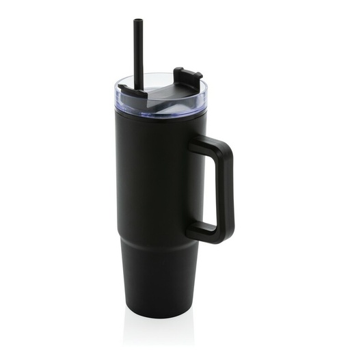 Kubek podrozny 900 ml Tana, plastik z recyklingu P437.101 - czarny