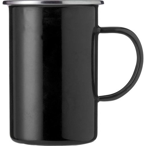 Emaliowany kubek 450 ml V1509-03 - czarny