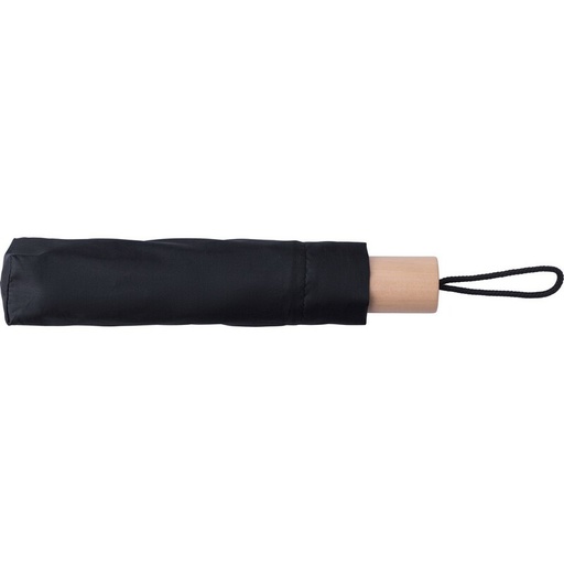 Parasol manualny RPET, skladany V1605-03 - czarny