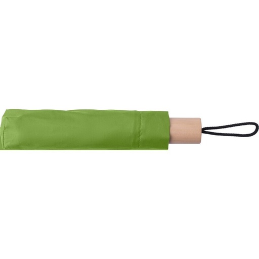 Parasol manualny RPET, skladany V1605-10 - jasnozielony