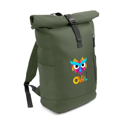 Zwijany plecak RPET | Eiddwen V2145-06 - zielony