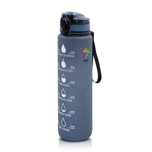 Butelka motywacyjna 1000 ml | Bennie V2245-04 - granatowy