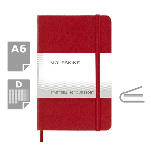 [VM292-05/2026] Kalendarz MOLESKINE VM292-05/2026 - czerwony