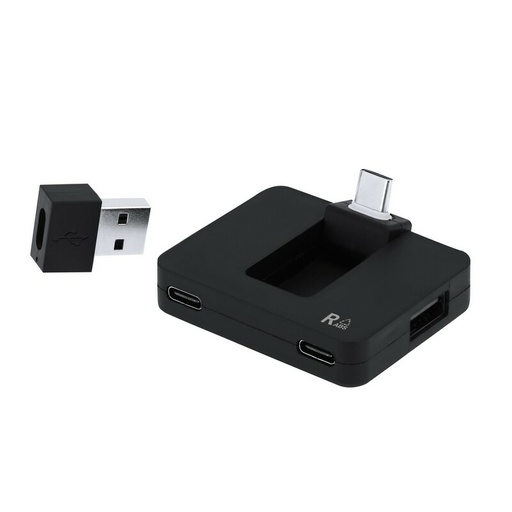 Hub USB 2.0 i USB-C z RABS VA605-03 - czarny