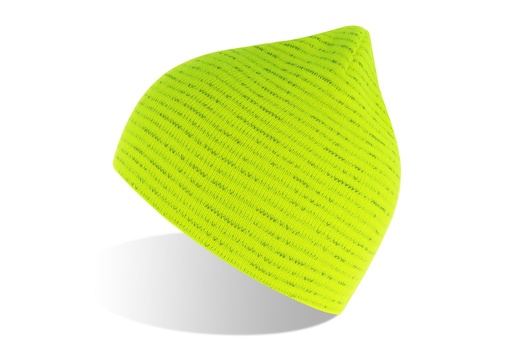 [AT806-1000400487] Czapka Beanie Odblaskowa Poliester z Recyklingu AT806 - Yellow Fluo