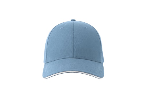 Czapka bawełniana AT684 - Columbia Blue & White