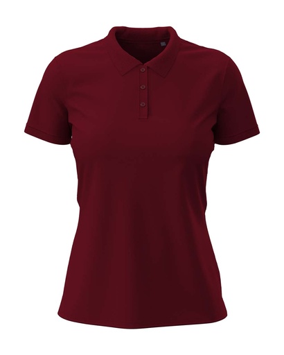 Koszulka Polo Damska Bawelniana S9740 - Bordeaux