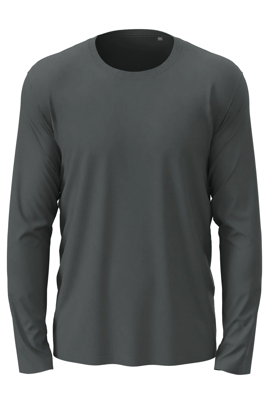 T-shirt męski klasyczny z długim rękawem - Slate Grey (Solid)