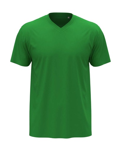 T-shirt Meski V-neck Klasyczny S270 - Kelly Green