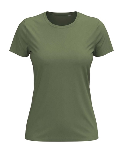 Klasyczny damski t-shirt S141 - Military Green