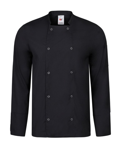 Kurtka kuchenna z dlugim rekawem i zatrzaskami V405206 - black