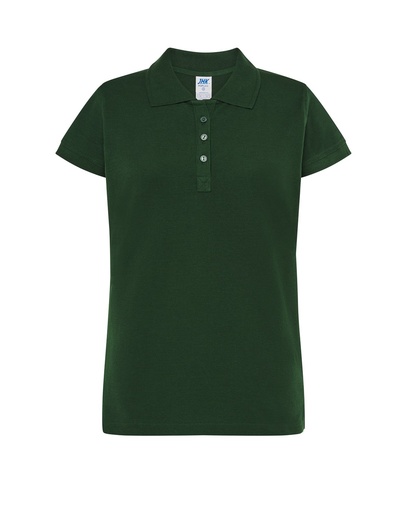 Koszulka Polo Damska Slim Bawelniana Pique JHK511 - Bottle Green