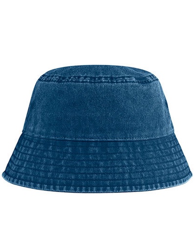 Kapelusz Bucket Bawełniany Vintage Ochrona UV CB688B - Vintage Denim