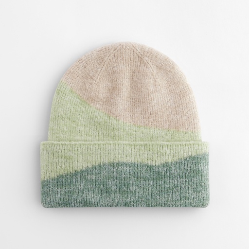 Modna czapka beanie CB532 - Almond & Pistachio & Dusty Green