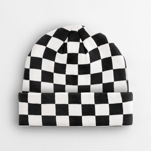 Stylowa czapka beanie CB531 - Black & Soft White