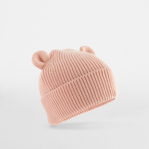 Czapka Dziecieca Beanie Bawelniana Z Uszami CB340A - Peach