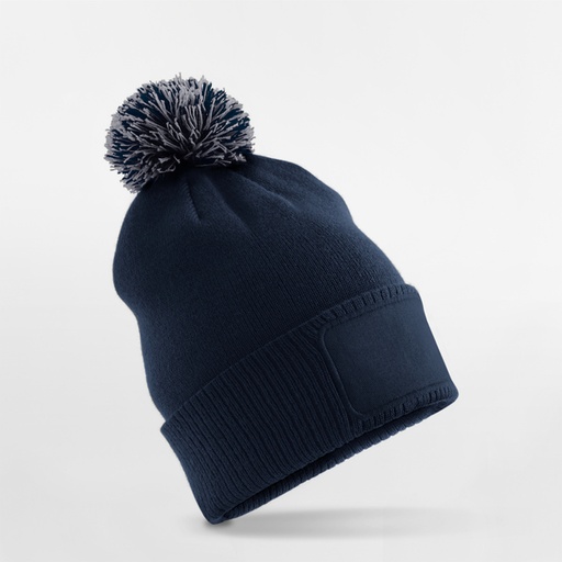 Dziecięca czapka beanie CB443B - French Navy & Light Grey
