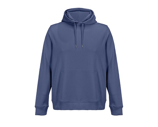 Bluza Z Kapturem Kieszenia Kangurka Bawełna Organiczna L04232 - Denim