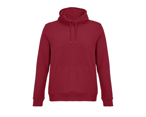 Bluza Z Kapturem Kieszenia Kangurka Bawełna Organiczna L04232 - Folk Red
