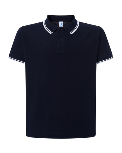 Męskie Polo Regular JHK510 - Navy & White