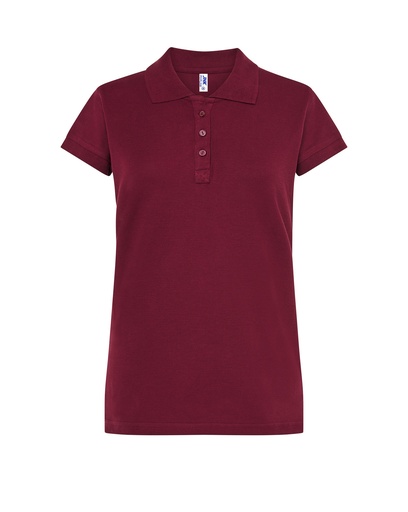 Koszulka Polo Damska Slim Bawełniana Pique JHK511 - Burgundy