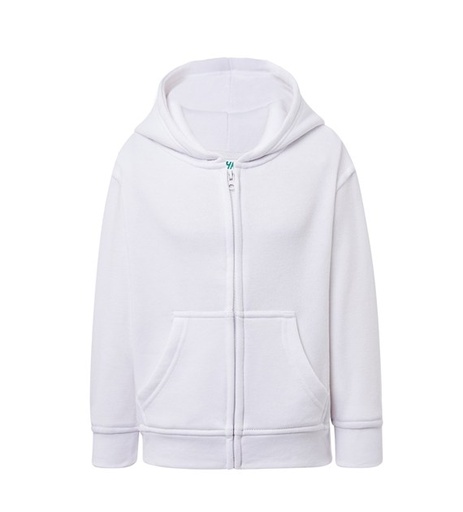 Bluza z kapturem dziecięca na zamek JHK425 - White