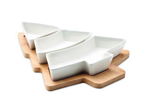 [CX1502-06] Taca w kształcie choinki - Bialy