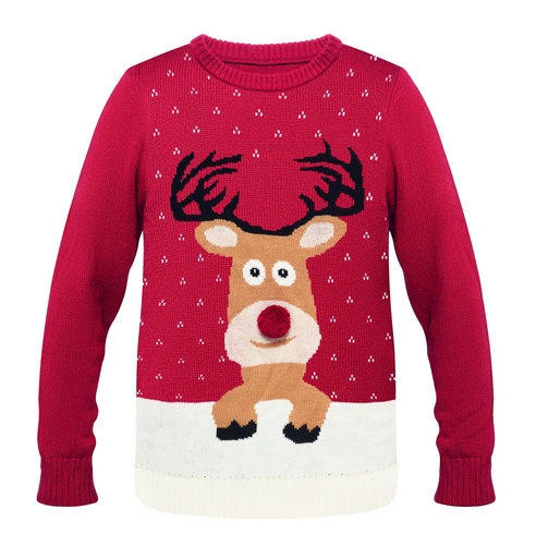 Sweter swiateczny L/XL CX1522-05 - Czerwony