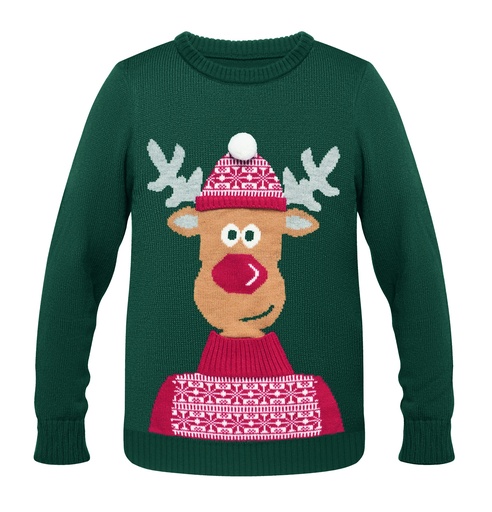 Sweter swiateczny L/XL CX1522-09 - Zielony