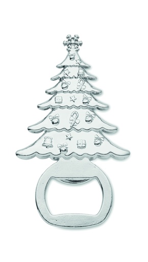 [CX1547-16] Otwieracz z motywem choinki - Srebrny Mat